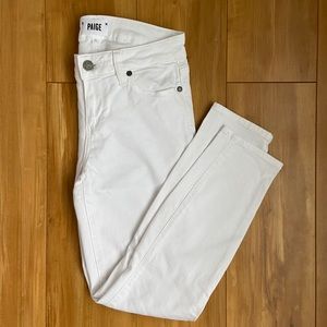 Paige white skinny jeans